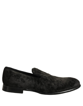 Black Suede Slip On Men Slippers Loafers Shoes