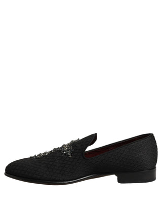 Black Suede Cross Slip On Men Loafers Shoes