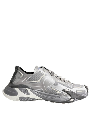 Gray Panelled Low Top Men Sneakers Shoes