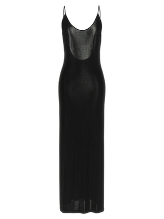 Black Viscose Long Dress