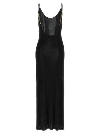 Black Viscose Long Dress