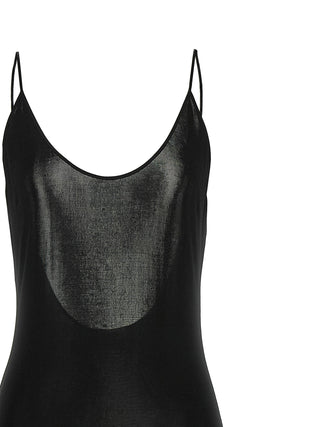 Black Viscose Long Dress