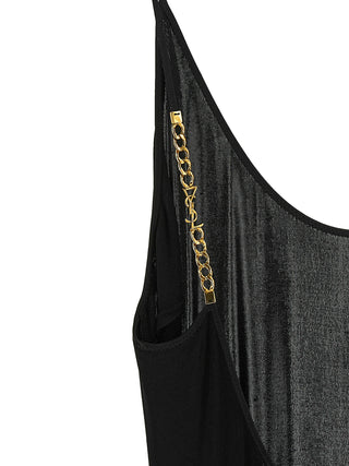 Black Viscose Long Dress