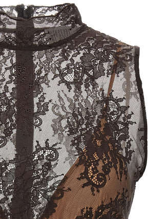 Black Polyester Short Dress