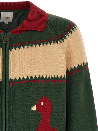 Bicolor Cotton Cardigan