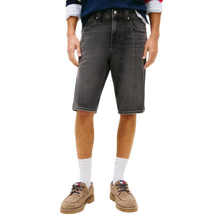 Black Recycled Cotton Bermuda Shorts