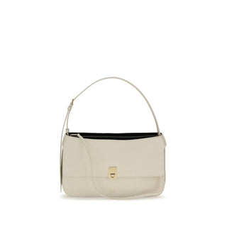 Beige Calf Leather Bos Taurus Shoulder Bag