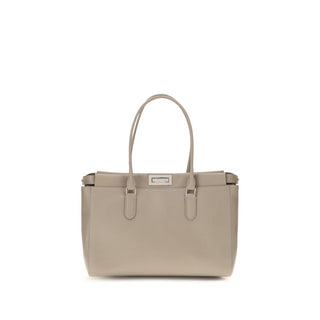 Beige Calf Leather Bos Taurus Shoulder Bag