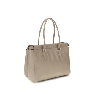 Beige Calf Leather Bos Taurus Shoulder Bag