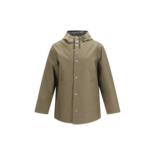 Bicolor Polyester Full-Length Jacket