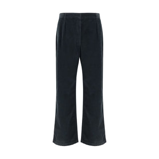 Black Cotton Casual Pants