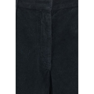 Black Cotton Casual Pants