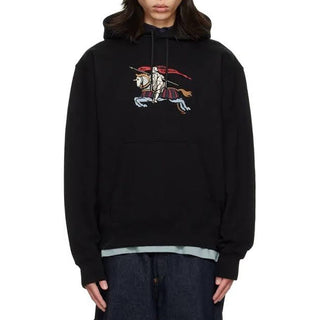 Black Cotton Hoodie