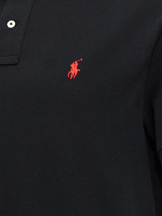 Black Cotton Polo Shirt