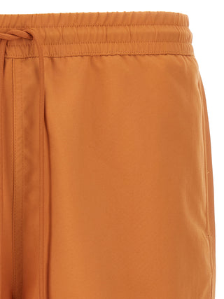 Orange Polyester Swim Shorts