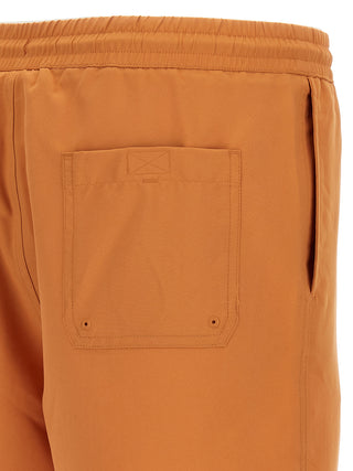 Orange Polyester Swim Shorts