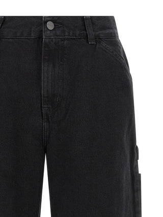 Black Cotton High-Waisted Jean