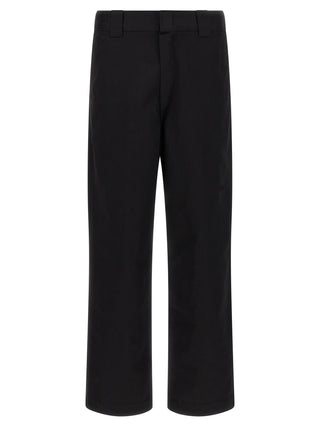 Black Polyester Casual Pants