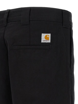 Black Polyester Casual Pants