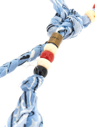 Blue Cotton Necklace