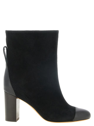 Black Calfskin Ankle Boots