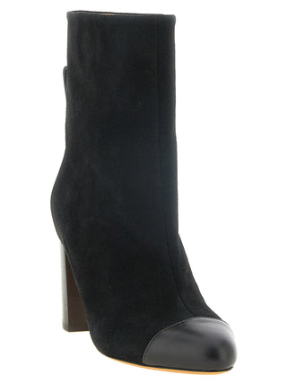 Black Calfskin Ankle Boots
