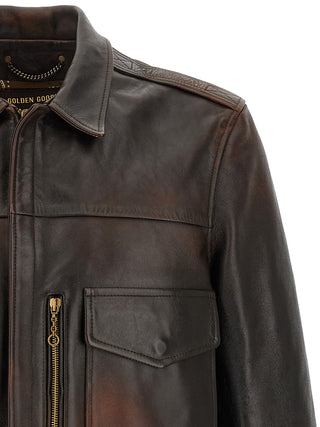 Brown Cowhide Leather Jacket