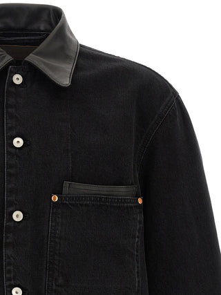 Black Cotton Denim Jacket