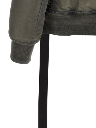 Gray Nylon Bomber