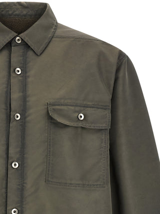 Gray Nylon Full-Length Jacket