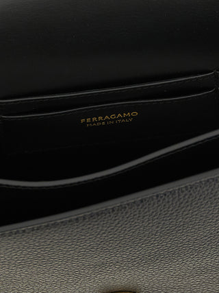 Black Calfskin Crossbody Bag