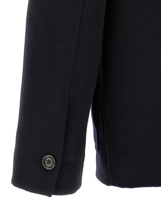 Blue Cashmere Full-Length Jacket