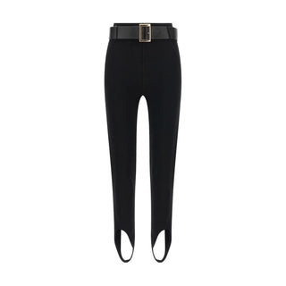 Black Viscose Athletic Pants