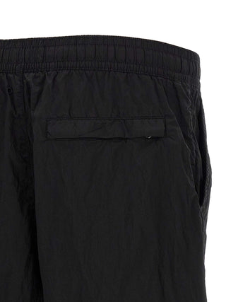 Black Polyamide Cargo Shorts