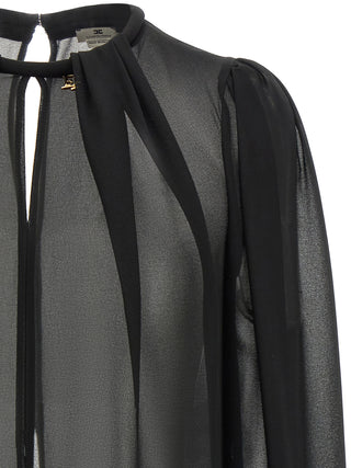 Black Polyester Blouse