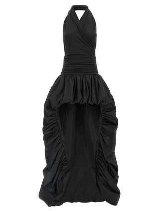 Black Polyester Long Dress