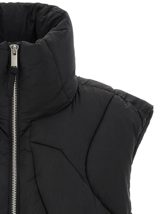 Black Nylon Sleeveless Jacket
