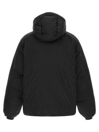 Black Recycled Polyamide Full-Length Jacket