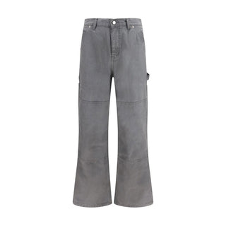 Gray Cotton Cargo Pants