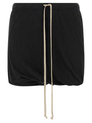Black Cotton Bermuda Shorts