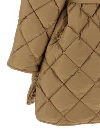 Beige Polyester Full-Length Jacket