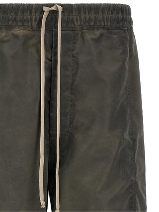 Gray Nylon Casual Pants