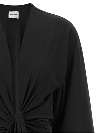Black Polyester Short Dress