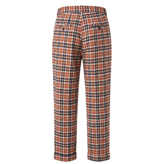Orange Wool Women Pants