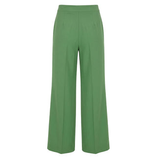 Green Polyester Women Pant