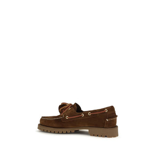 Brown Suede Leather Slip-On Loafers