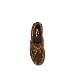 Brown Suede Leather Slip-On Loafers
