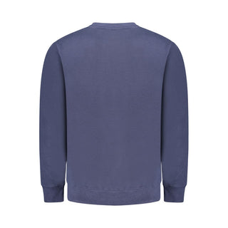 Blue Cotton Men Sweater