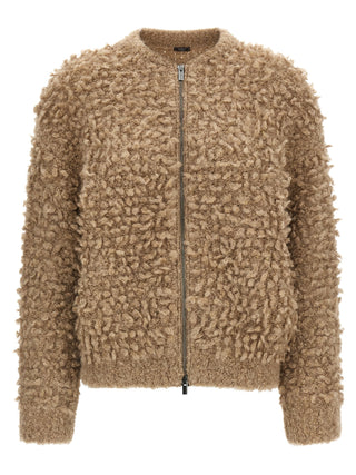 Beige Wool Bomber