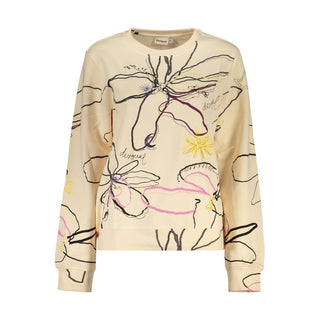 Pink Cotton Women Sweatshirt